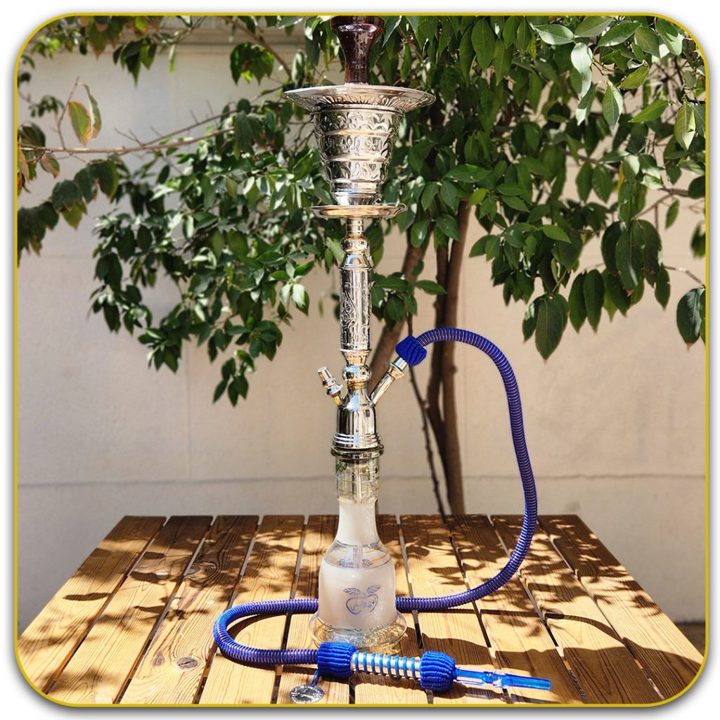 قلیان ابو زید نقره ای دو سینی