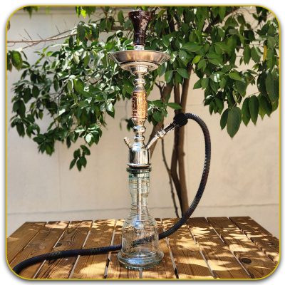 قلیان ابو زید نقره ای وسط برنجی