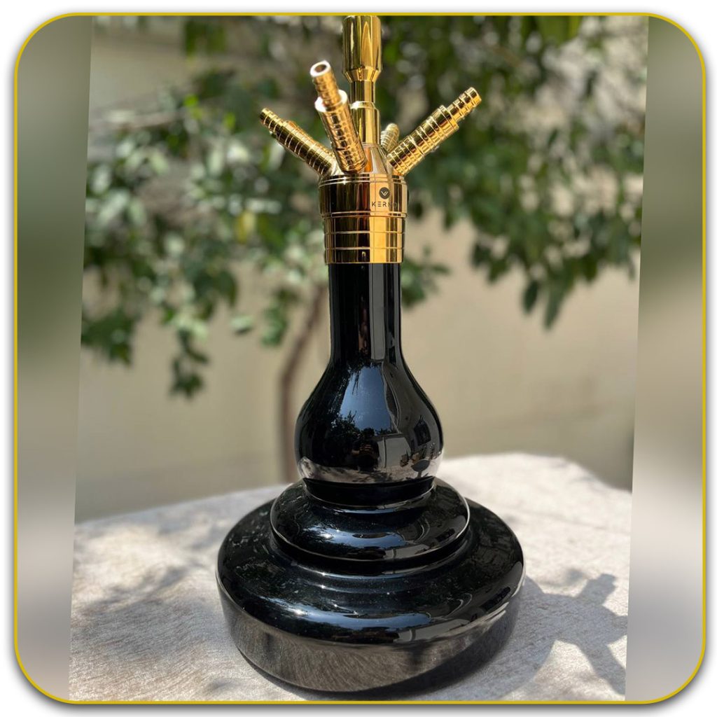 قلیان کرنو بارسلون طلایی 4 شلنگه تنگ