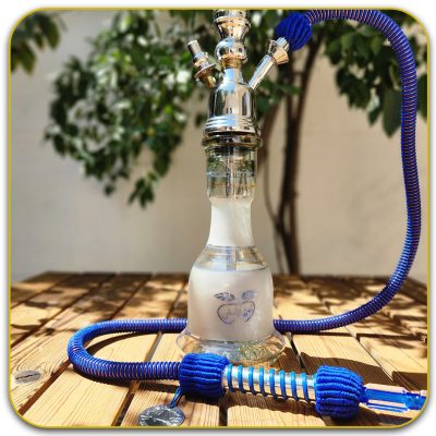 قلیان ابو زید نقره ای دو سینی تنگ