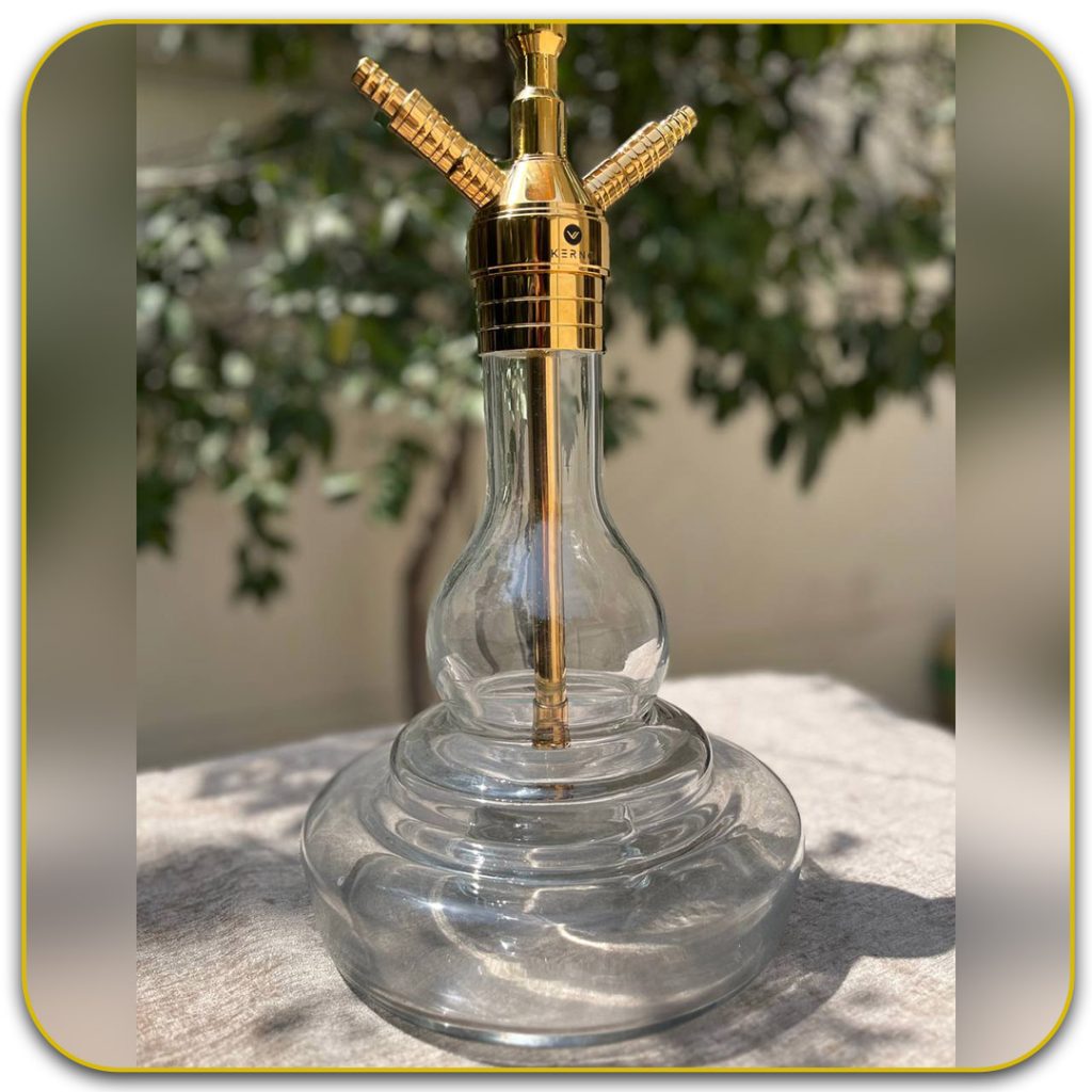 قلیان کرنو بارسلون طلایی 2 شلنگه تنگ