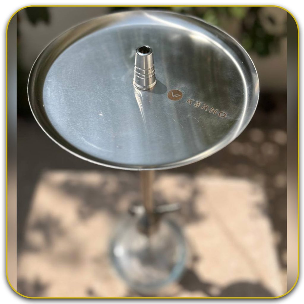 قلیان کرنو تگزاس رنگ نقره ای سینی