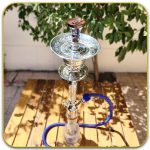 قلیان ابو زید نقره ای دو سینی