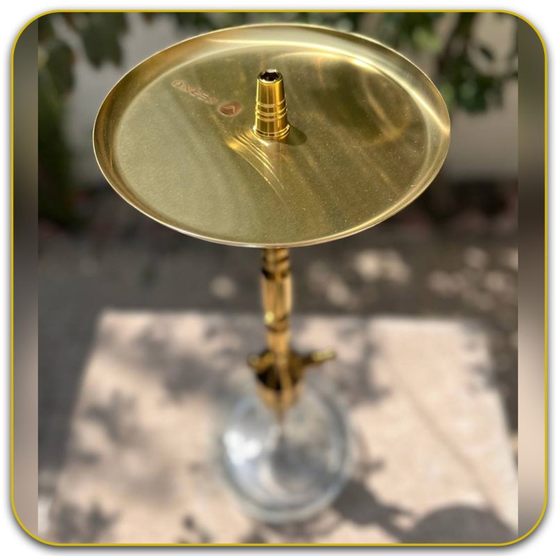 قلیان کرنو بارسلون طلایی سینی