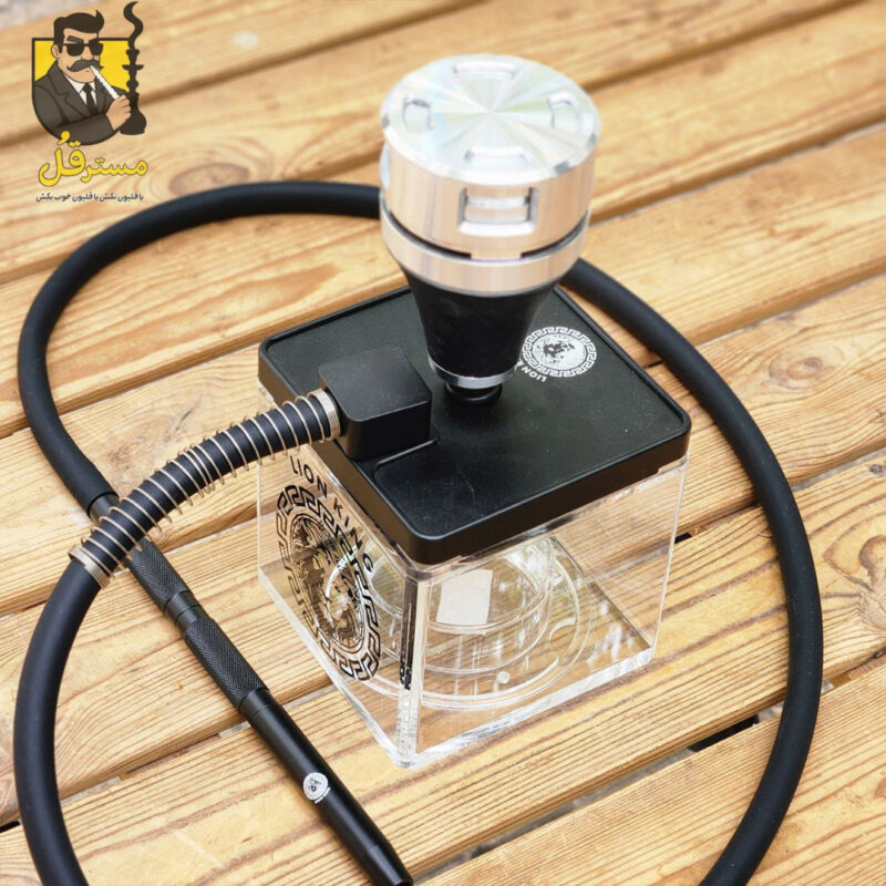 قلیان پلکسی مکعبی لاین کینگ مشکی