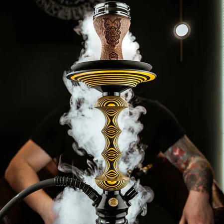 قلیان فلزی طلایی