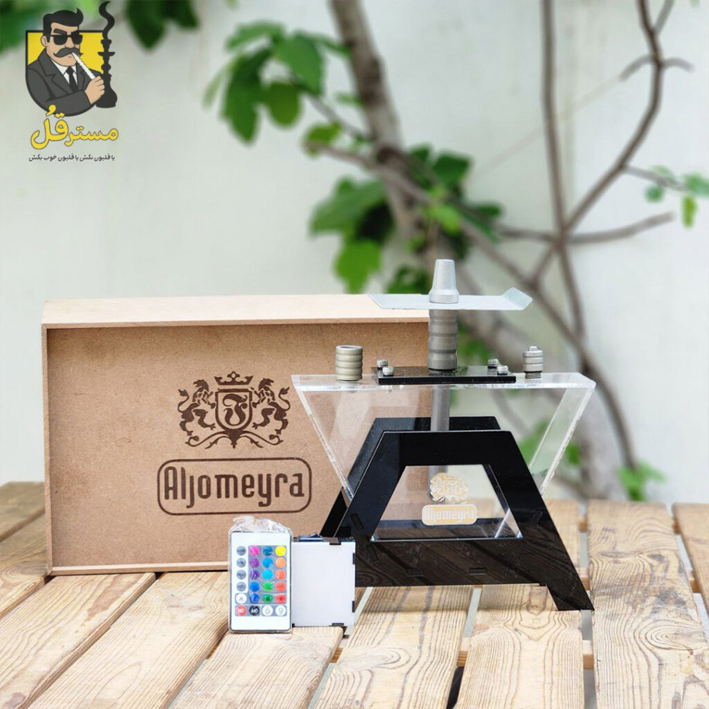 قلیان الجمیرا پلکسی مدل آرک به همراه باکس چوبی