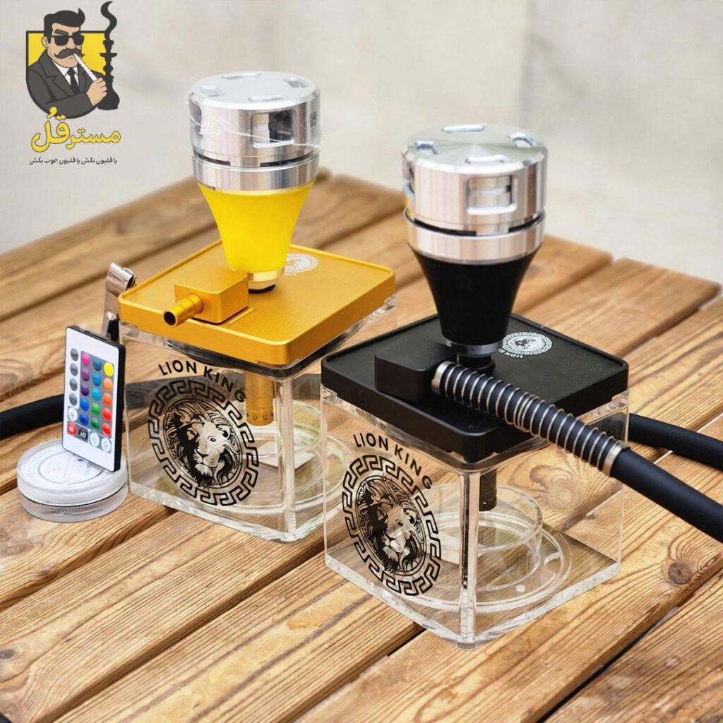 قلیان پلکسی مکعبی لاین کینگ