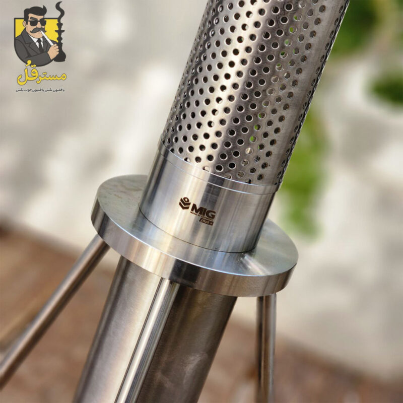 اتصالات قلیان میگ سه‌ پایه نقره ای