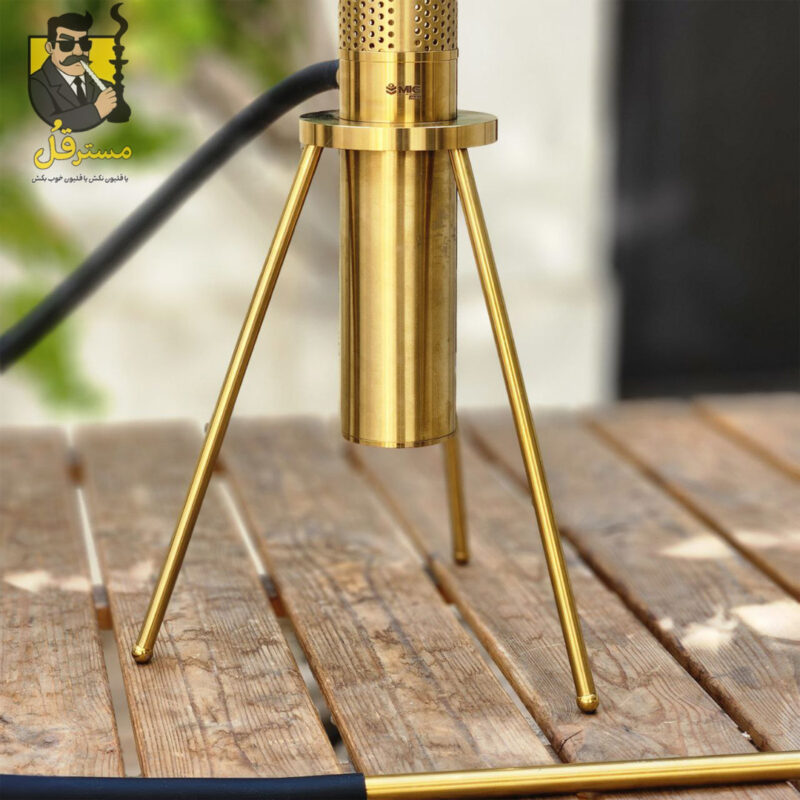 پایه قلیان میگ سه‌ پایه طلایی