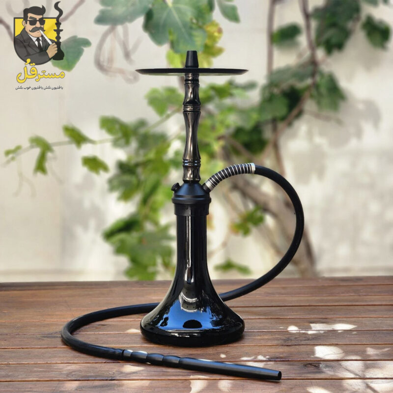 قلیان کارمانیا تنه کوتاه سه شیار تنگ مشکی